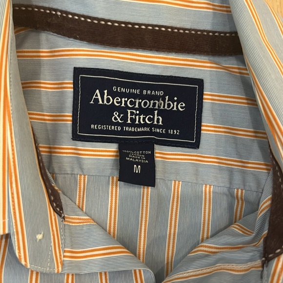 Abercrombie Men’s Striped Long Sleeve Button Down Shirt - Picture 2 of 5